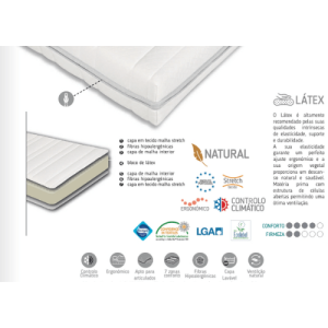 colchão mindol bio latex casal