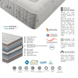 colchão mindol natural lux casal